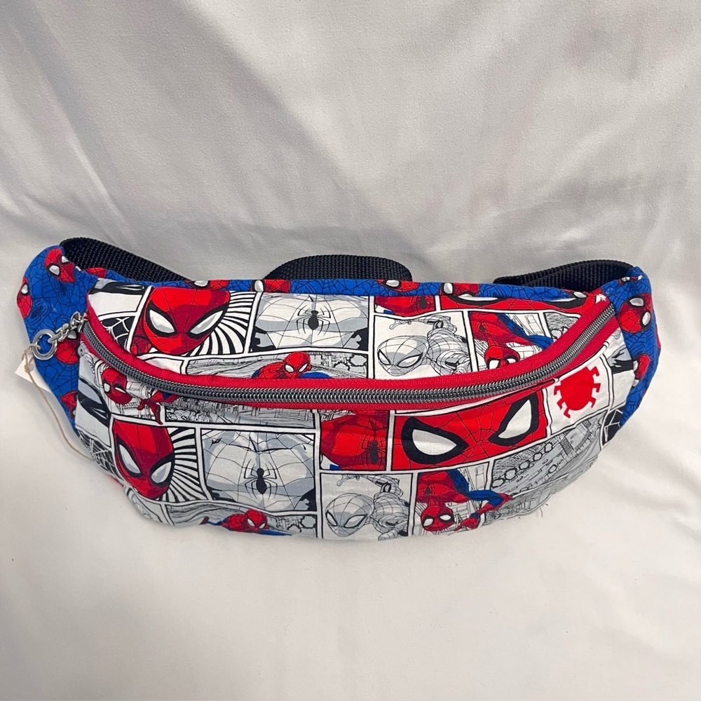 Handmade Spider-Man Marvel Comic Book Fanny Pack Belt Bag